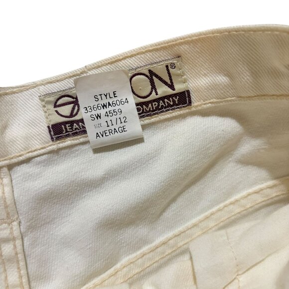 Vintage Sasson Cream High Rise Jeans 11/12 28" Waist - Picture 4 of 6